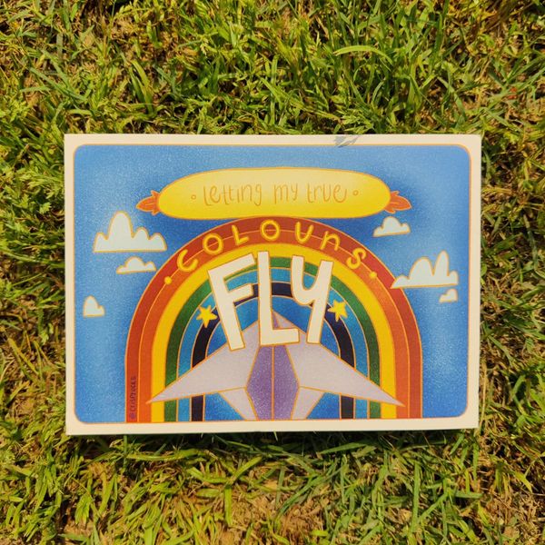 Letting my true Colours Fly Postcard